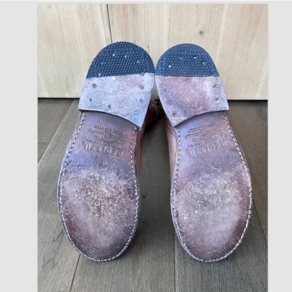 Bed Stu Gogo Leather Biker Boots 7.5 Cognac Brown Side Zip Cobbler Series - Picture 8 of 9